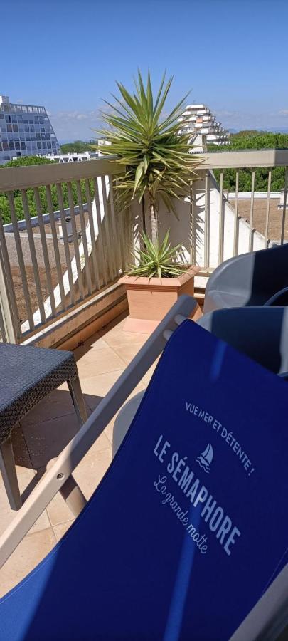 Le Semaphore - Studio Climatise, Grande Terrasse Vue Mer - Parking, Wifi 라그랑모트 외부 사진