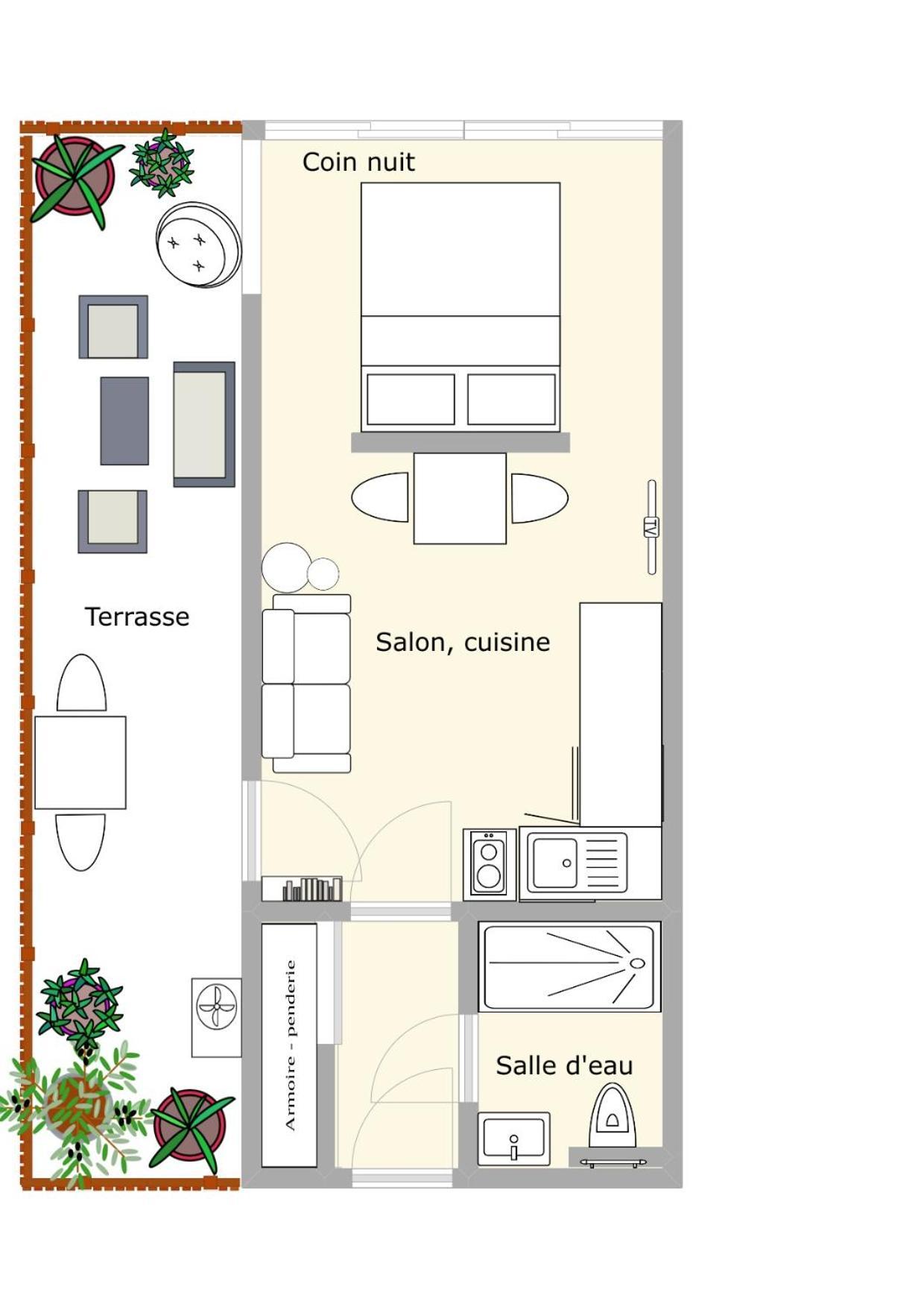 Le Semaphore - Studio Climatise, Grande Terrasse Vue Mer - Parking, Wifi 라그랑모트 외부 사진